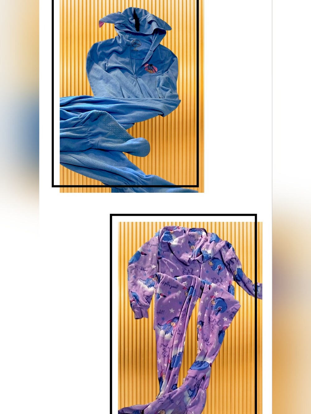 Title: Disney Eeyore Adult Footed Pajamas Onesie Bundle Set of 2 Small